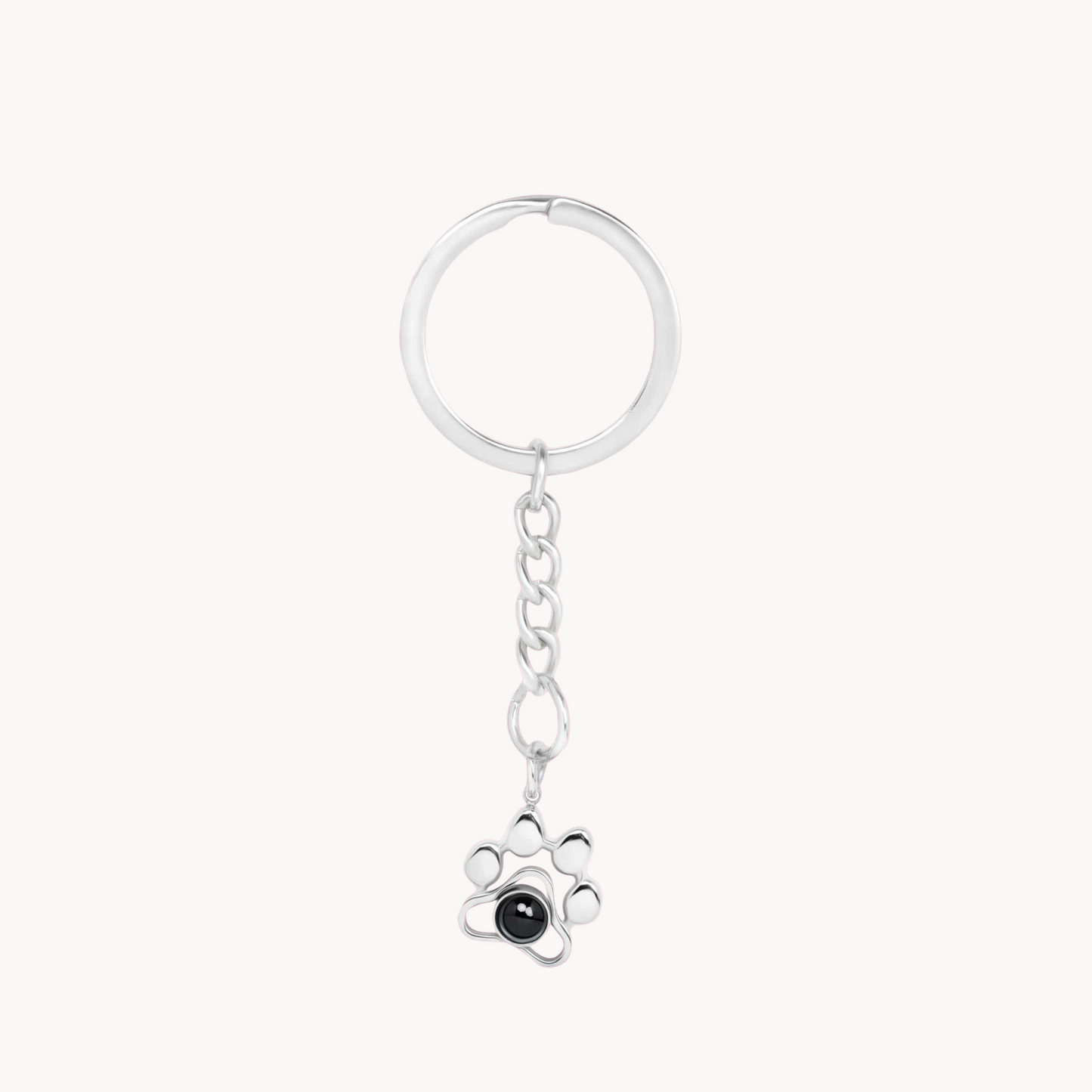 Personalised Photo Paw Keychain