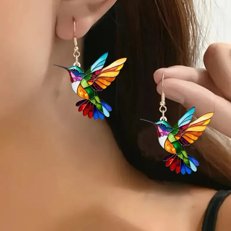 Colorful Hummingbird Earrings