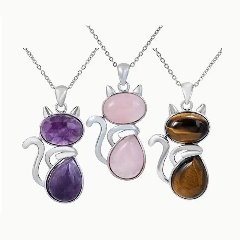 Stone Cat Necklace