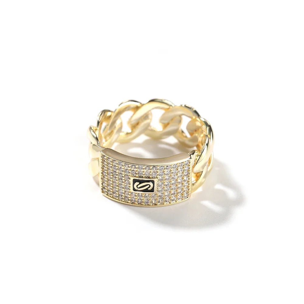 Gold Cuban Link Ring