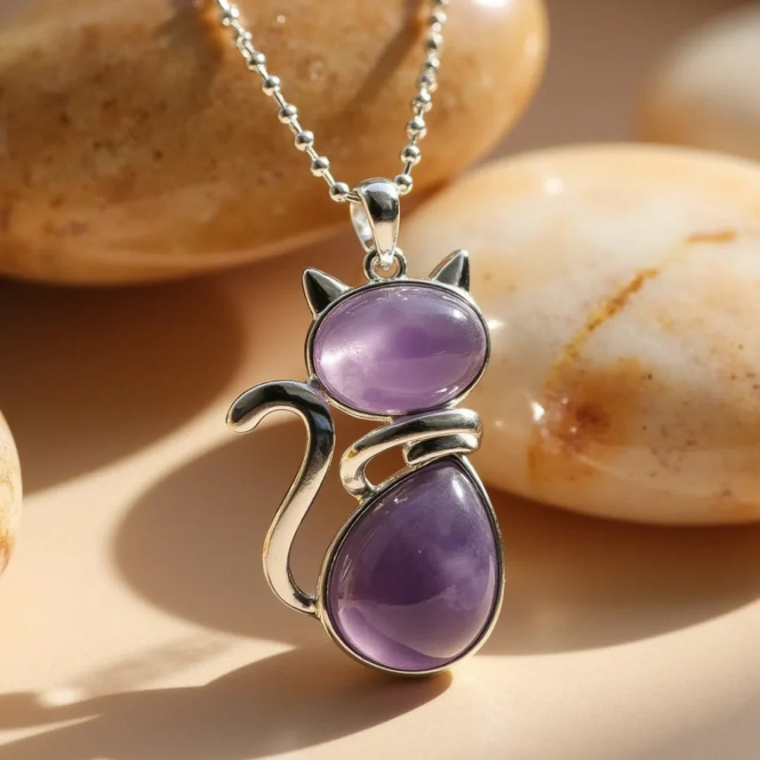 Stone Cat Necklace