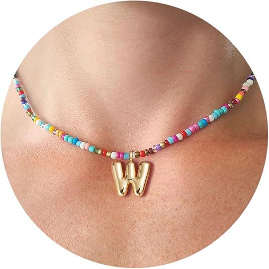 Bubble Initial Letter Necklace