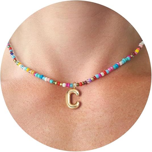 Bubble Initial Letter Necklace