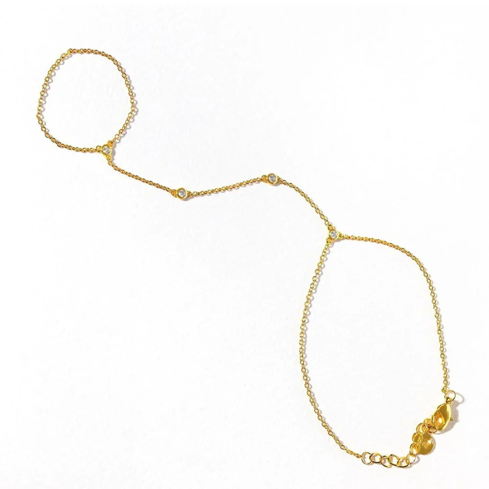 Dainty Stone Handchain