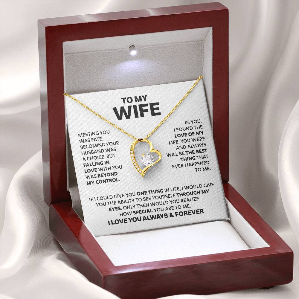 Wife Heart Necklace - Meeting you was fate