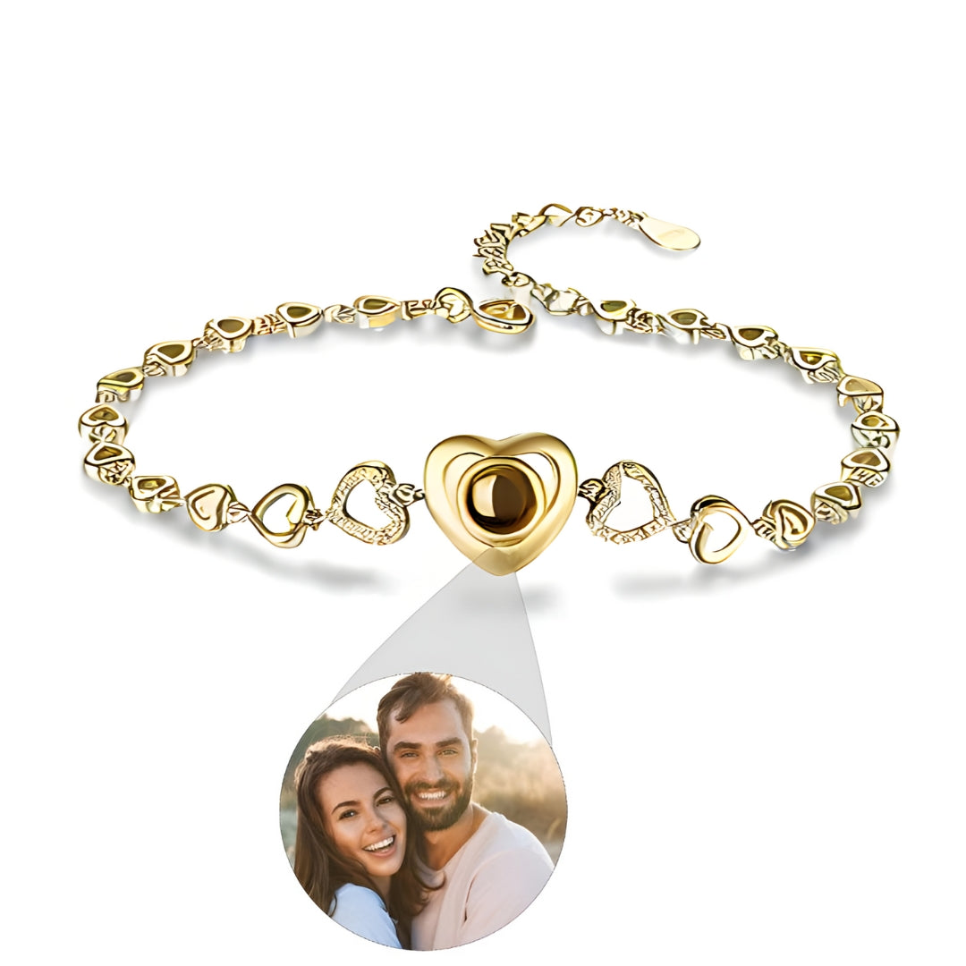 Personalised Heart Photo Bracelet