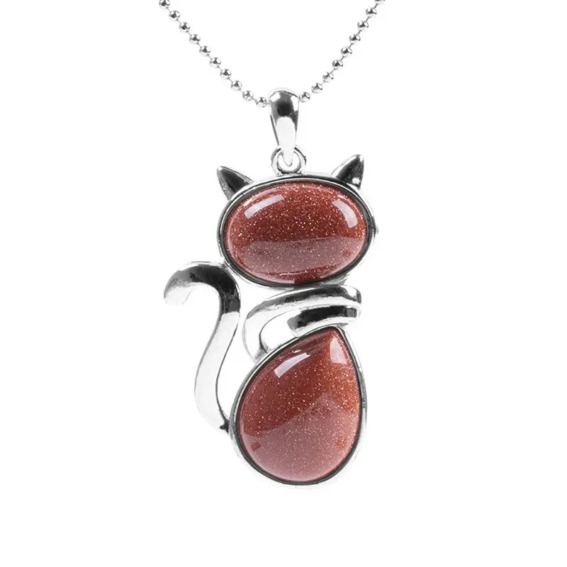 Stone Cat Necklace