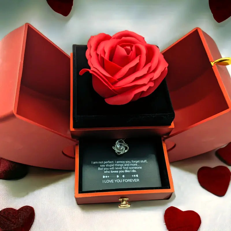 Forever Rose with Necklace & Heart Box - To My Love