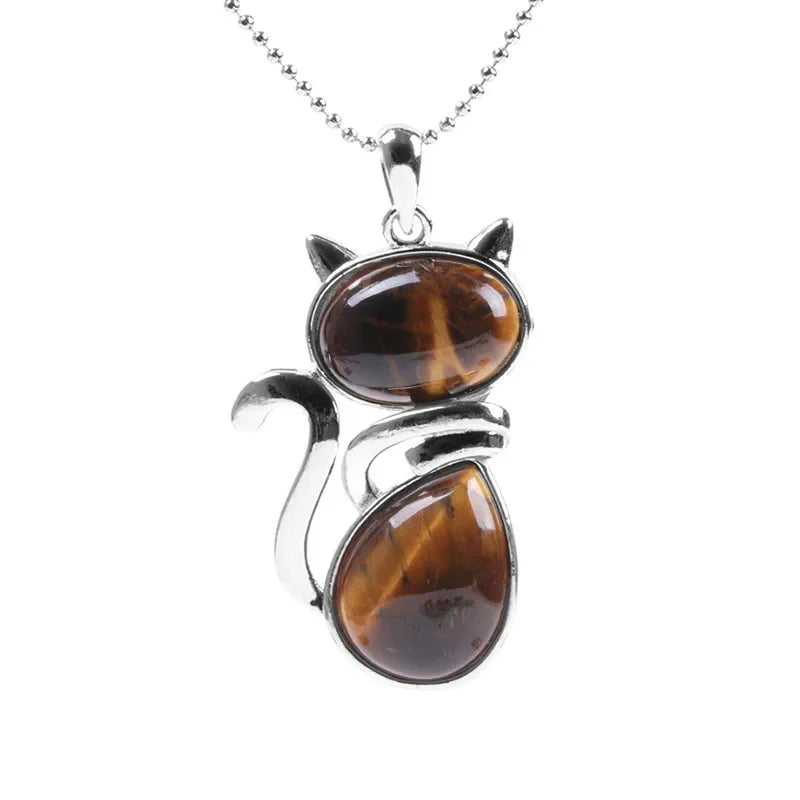 Stone Cat Necklace