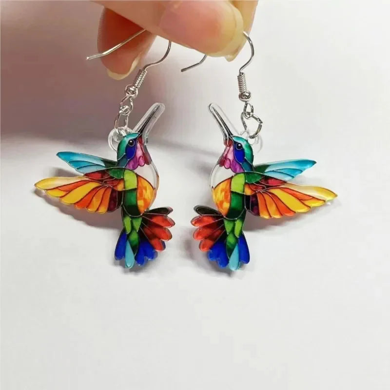 Colorful Hummingbird Earrings