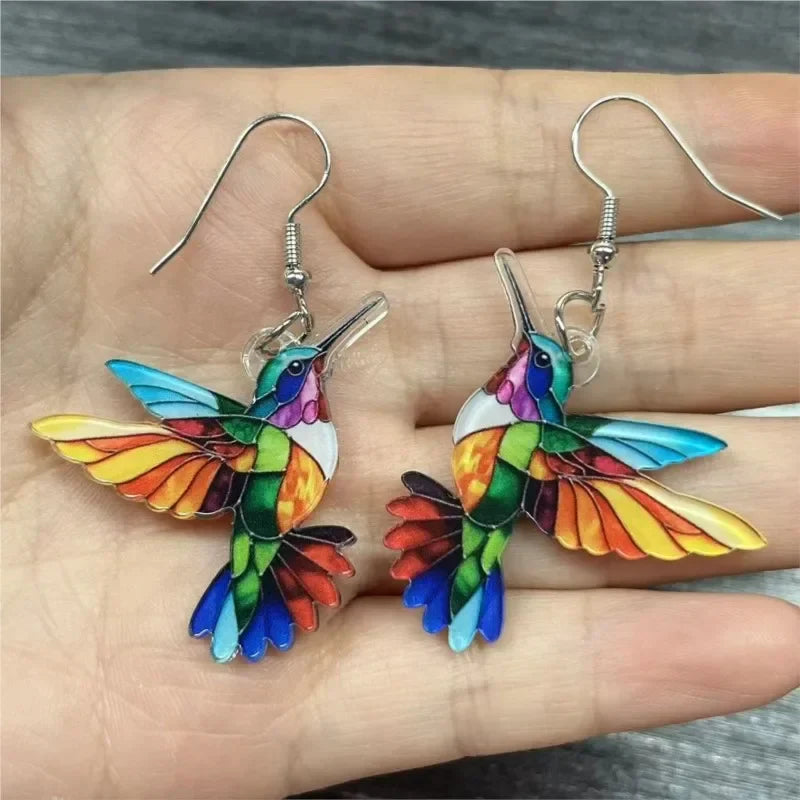 Colorful Hummingbird Earrings