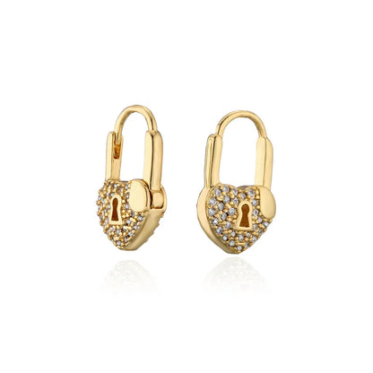 Heart Lock Hoops