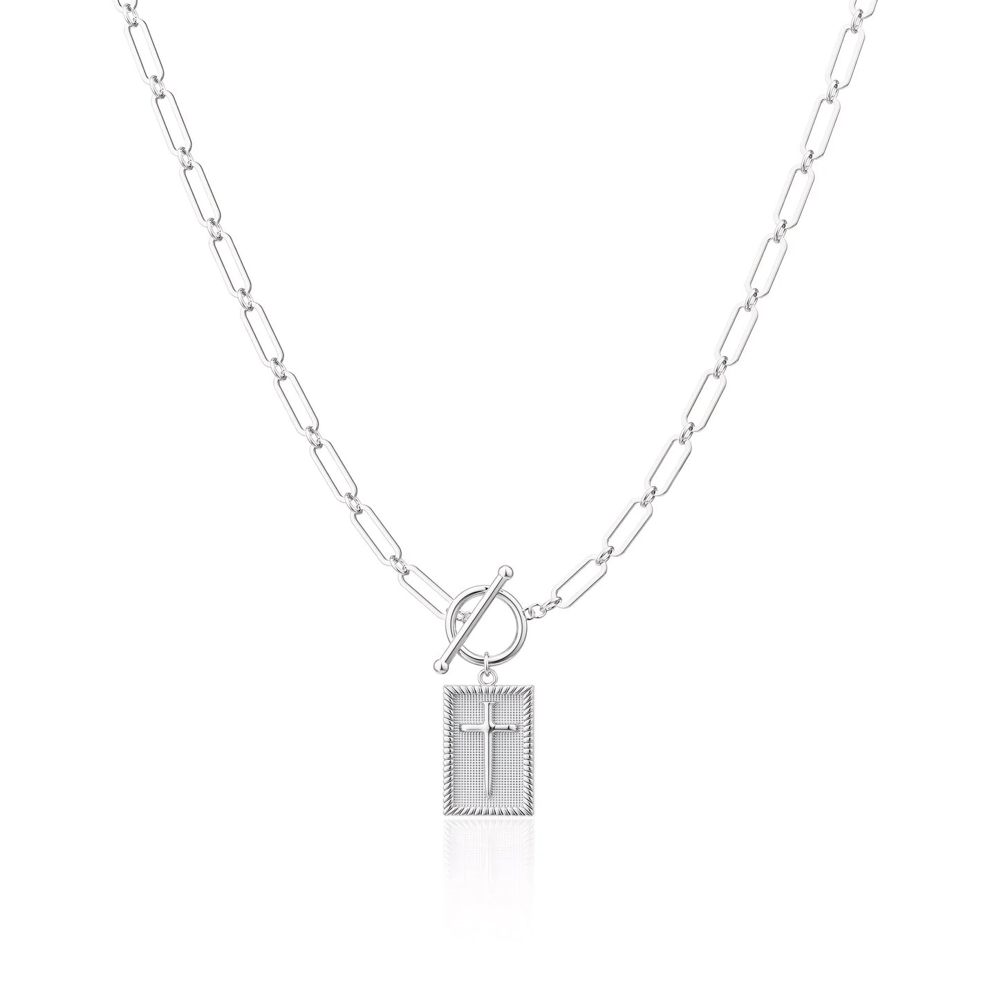 14k Dainty Nail Cross Necklace