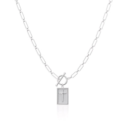 14k Dainty Nail Cross Necklace