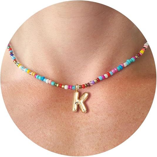 Bubble Initial Letter Necklace