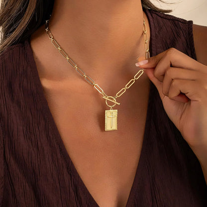 14k Dainty Nail Cross Necklace