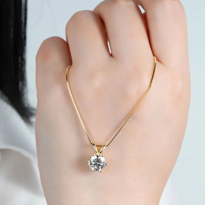 Moissanite Pendant Necklace