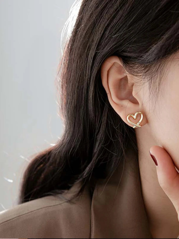 Heart Ear Clips