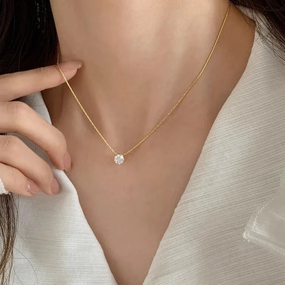 Dainty Solitaire Necklace