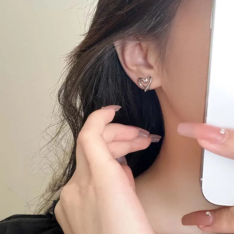 Heart Ear Clips