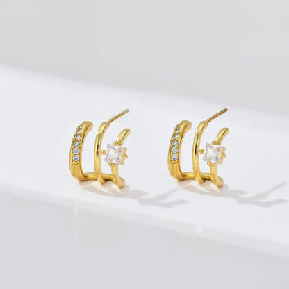 Princess Three in One Stud Earrings