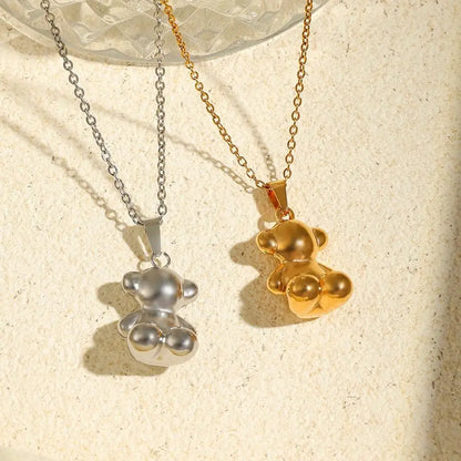 3D Cute Bear Earrings and Necklace Set