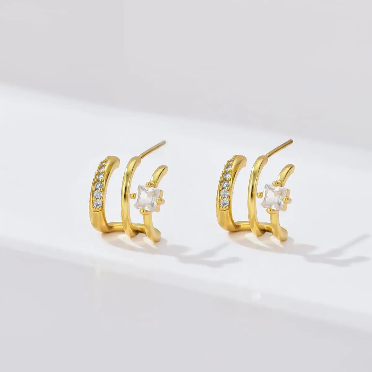 Princess Three in One Stud Earrings