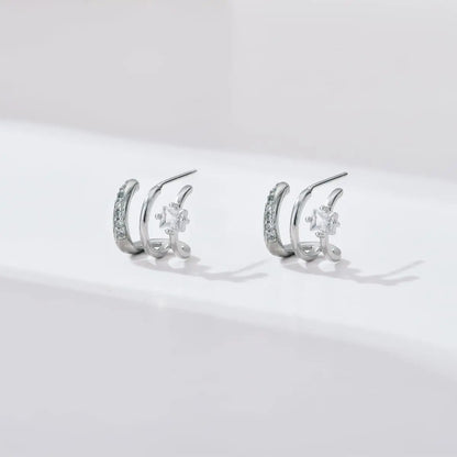 Princess Three in One Stud Earrings