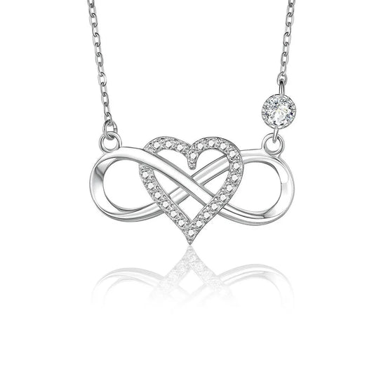 Infinity Love Heart Pendant Necklace