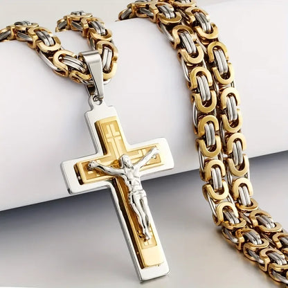 Sanctus Steel Cross Chain