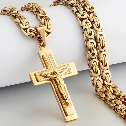 Sanctus Steel Cross Chain