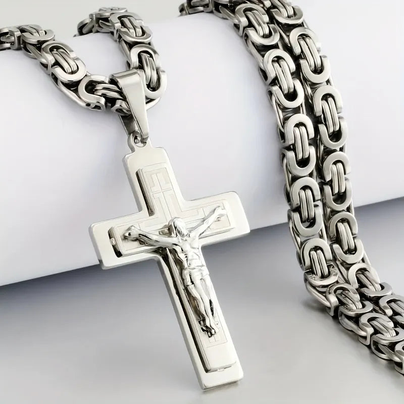 Sanctus Steel Cross Chain