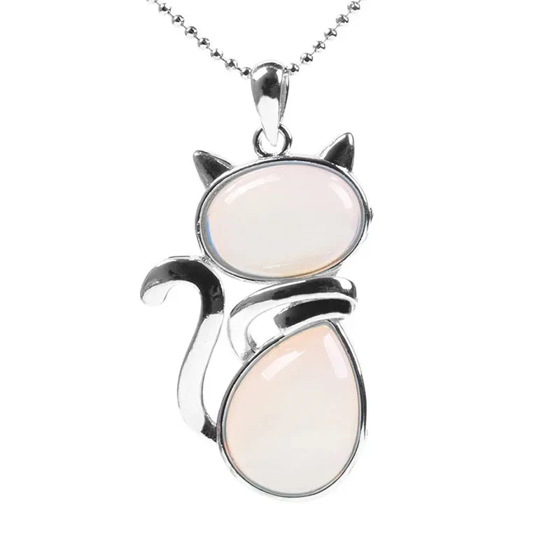 Stone Cat Necklace